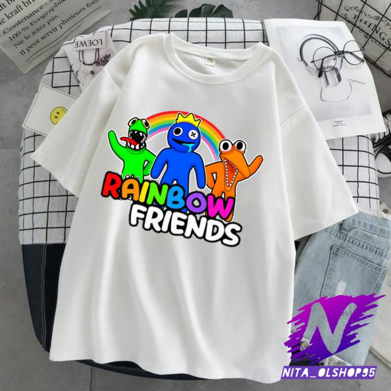 kaos anak rainbow friends baju kaos atasan anak lucu rainbow friend terlaris