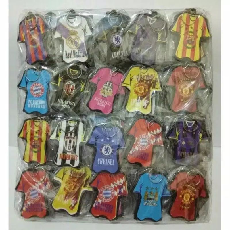 (1biji) Gantungan kunci unik model baju club bola/SOUVENIR gantungan kunci /OLEH-OLEH-1