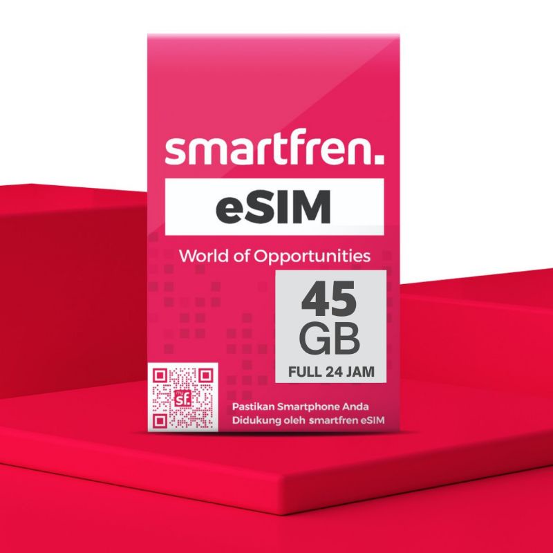 New eSIM Unlimited Nonstop 45GB Full 24 Jam