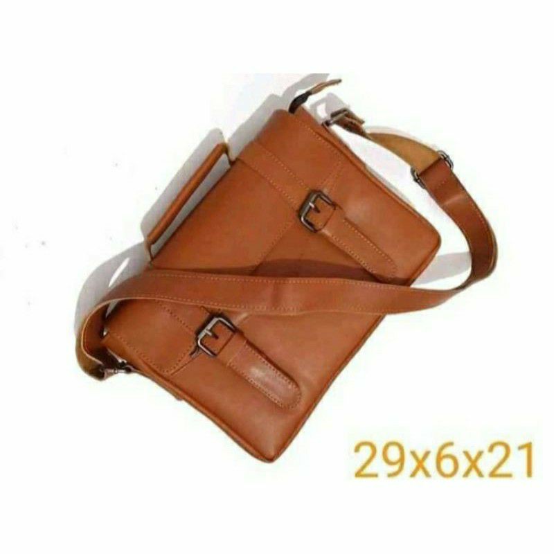 TAS KULIT GARUT PRIA WANITA TAS NOTEBOOK SELEMPANG BISA JINJING TAS KERJA TAS KULIT ASLI GARUT ORI