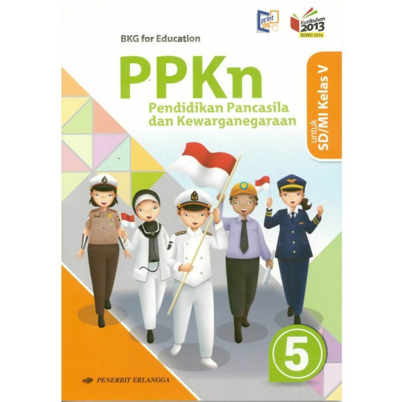 BUKU PPKn SD/MI KELAS 5 PENERBIT ERLANGGA