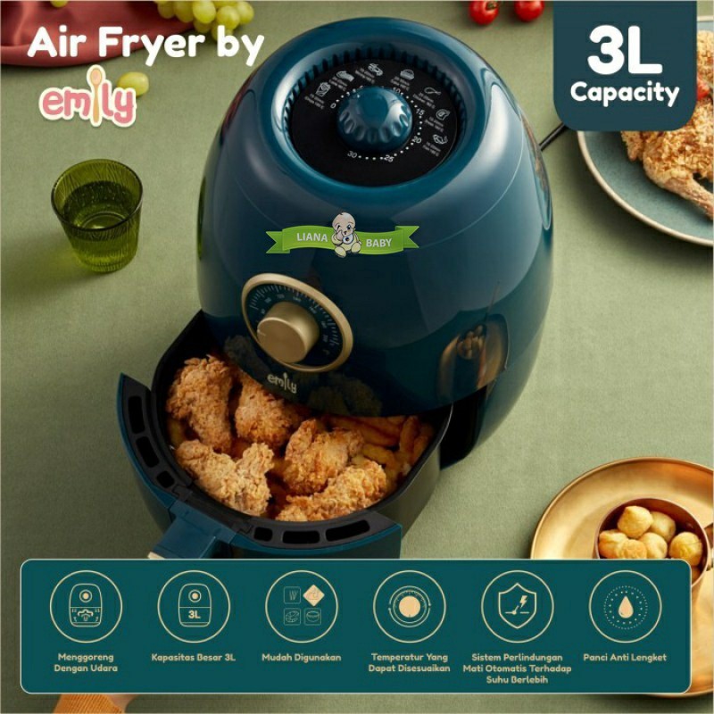 Emily Air Fryer 3 Liter / Alat Goreng Tanpa Minyak EAF-17201