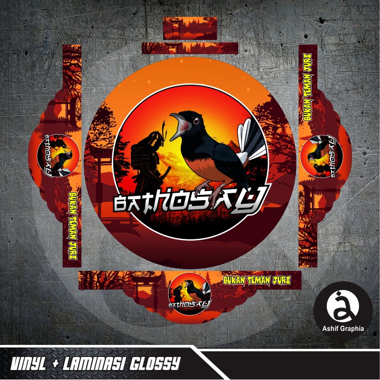 STICKER DECAL TEBOK MURAI CUSTOM NINJA TERBARU