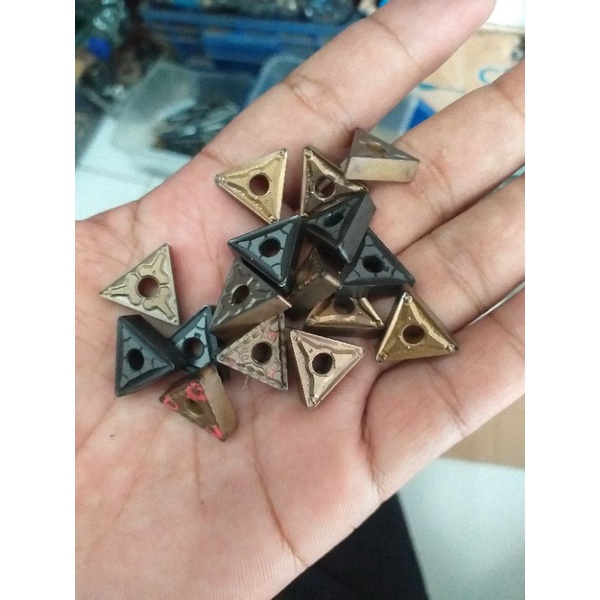insert bubut TNMG1604 carbait bekas layak pake pahat bubut tnmg16 / tnmg 16