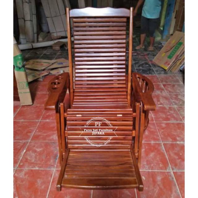 Kursi Santai - Kursi Goyang Jati - Kursi Malas Termurah