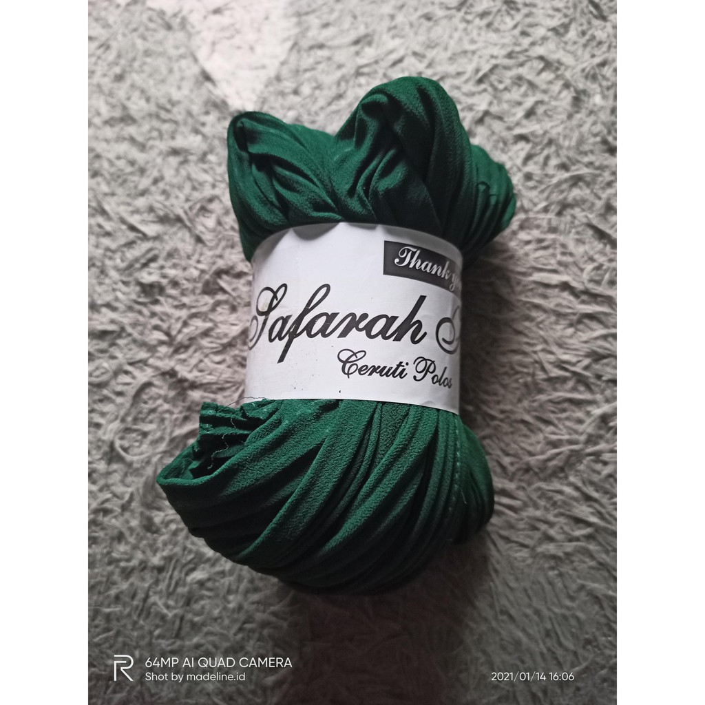 Pashmina plisket FULL ceruty armany (GROSIR) /Pashmina plisket ceruty bebydoll premium/hijab premium-hijau botol