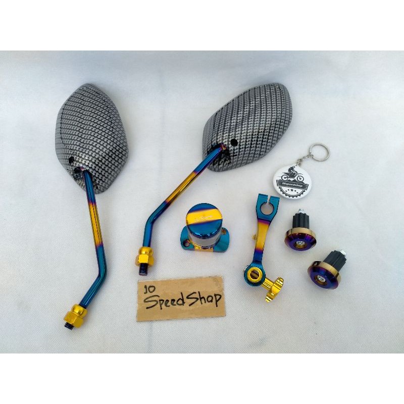 Spion Twotone Karbon Model Honda Vario Set Stempel Twotone + Paha Rem Twotone + Jalu Stang Twotone