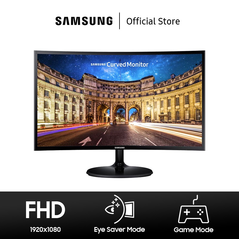 SAMSUNG 24" CF39 60Hz FullHD 1080p VA Curved Monitor 24CF390 VGA HDMI - LC24F390FHEXXD