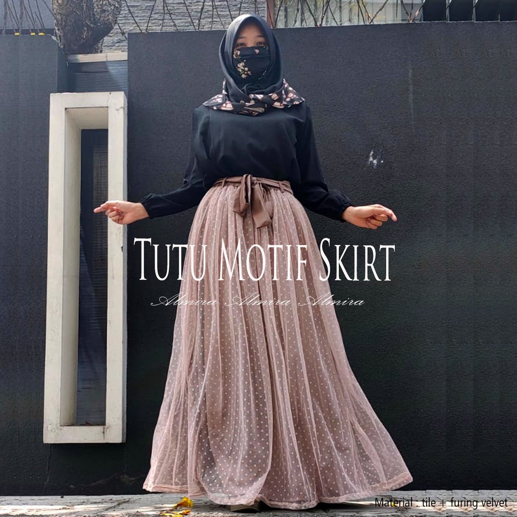 Rok Tutu Panjang Wanita  Muslimah Motif  Rok tutu dewasa Tutu skirt Griyaraditya Almira