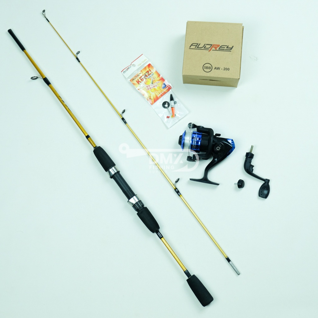 Set Joran Pancing Japan Style Kumplit Siap Pakai Fiber Solid