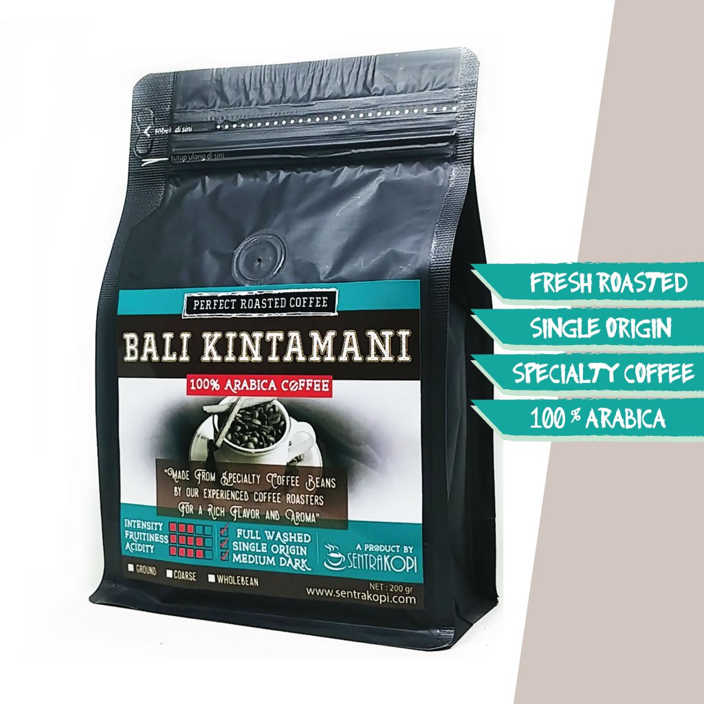 

Bali Kintamani Arabica 200 Gram - Kopi BUBUK / BIJI Arabika - Premium Coffee