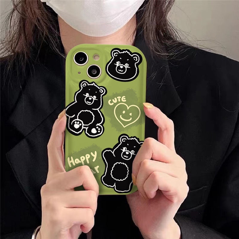 Case Motif Beruang Matcha Musim Panas Untuk iPhone 12 13 11 Pro Max X Xs Max Xr fubf