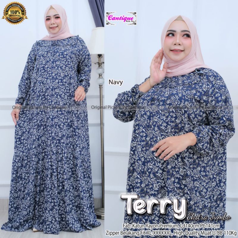 LD 140 TERRY MAXY GAMIS SUPER JUMBO Bahan Katun Rayon Premium
