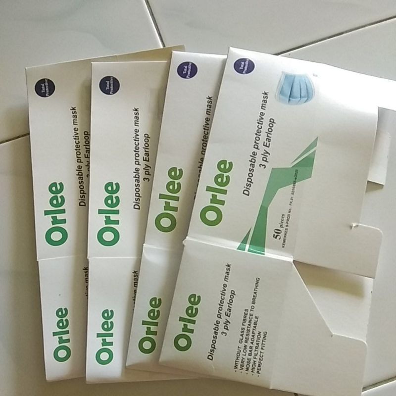 (Kardus)  Masker ORLEE putih