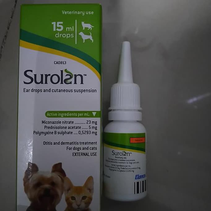 Jual Bisa Cod Obat Tetes Telinga Otitis Dermatitis Untuk Kucing Untuk Anjing Surolan Indonesia Shopee Indonesia