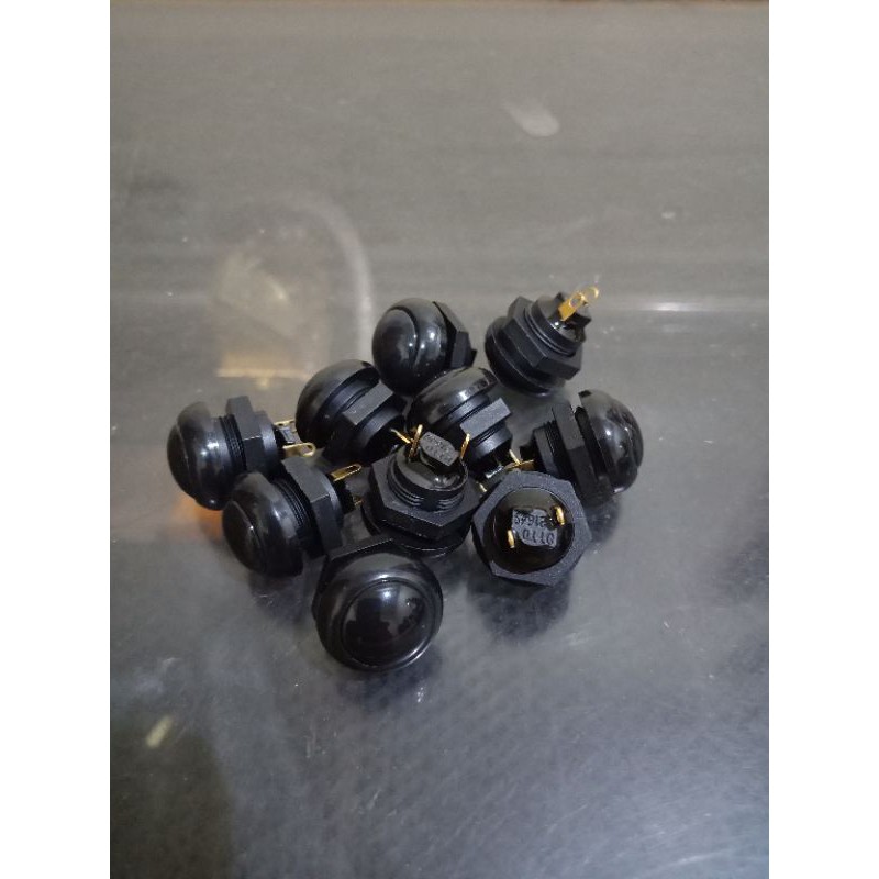 Authentic Otto P9 Clicky Push Button Switch Tombol 12mm Hitam
