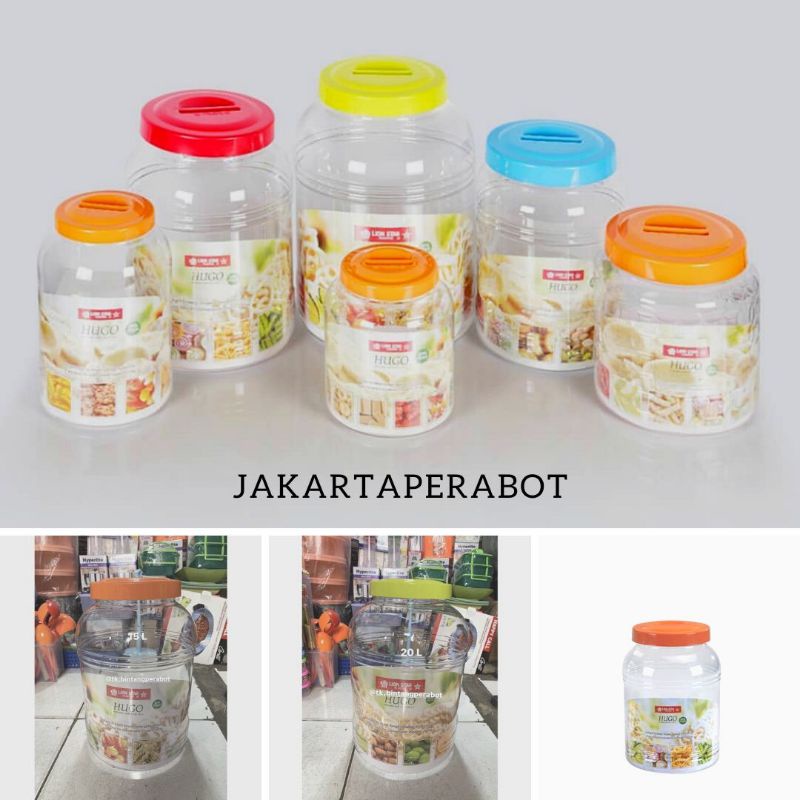 Lion Star - Hugo Round Jar / Toples Makanan/Toples Kerupuk/Toples Asinan/Toples Serbaguna (Kedap Udara)