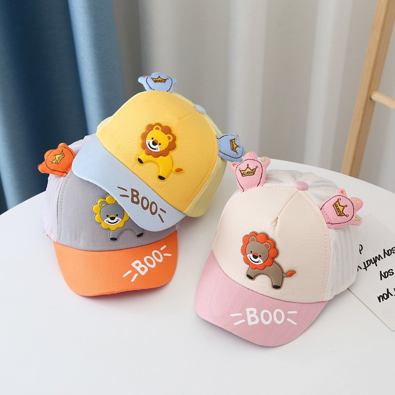 LKM219 TOPI ANAK MOTIF BERKARAKTER SINGA LION BOO TOPI FASHION BABY HAT [1KG 26PC] LITTLE KUMA-2
