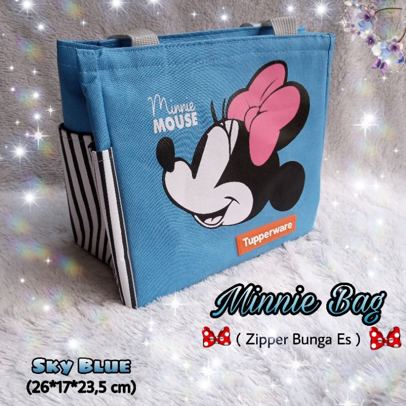 Tas bekal Minnie Mouse ( Zipper bunga Es ) / Minnie Mouse Tas Tupperware