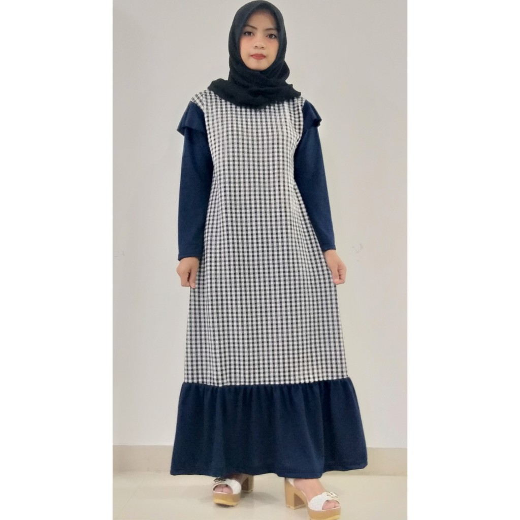 GAMIS RUFFLE KOTAK CARLINA FASHION