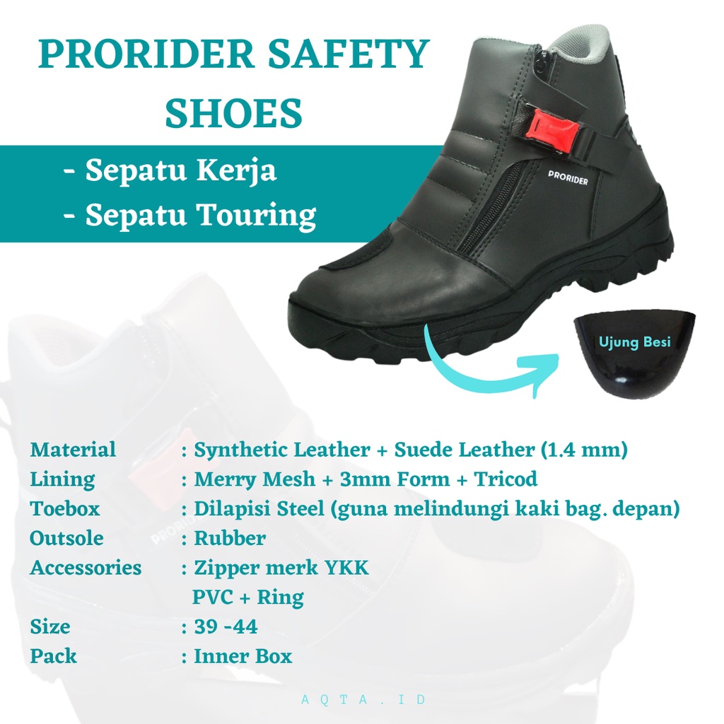 PRORIDER SHOES - SAFETY SHOES - SEPATU TOURING PRIA MURAH