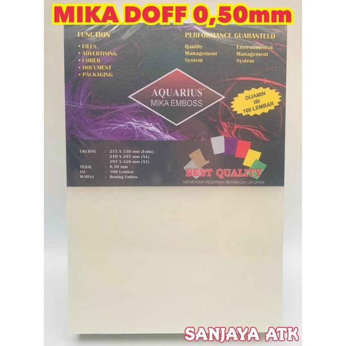 

[[COD]] Termurah!!! Cover MIKA DOFF FOLIO TEBAL 0,50mm isi 100 lembar TERMURAH Kode 32