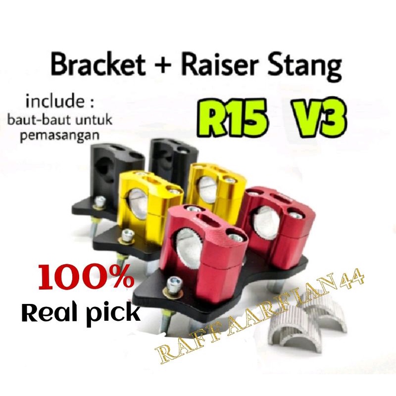 BREKET DUDUKAN PLUS RAISER STANG RZR FATBAR BAPLANG YAMAHA R15 V3 VVA DUDUKAN STANG R15