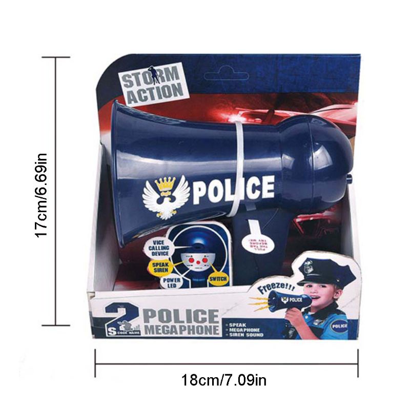 Mary Portable Megaphone Mainan Musik Pengubah Suara Siren Suara Untuk Polisi Pretend Toy Kelas Keluarga Properti Aktivitas Anak Laki-Laki