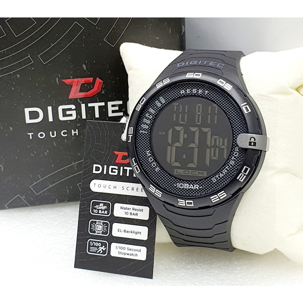 Jam Tangan Pria Fashion C41558A Digital Led Tali Rubber Tanggal Hari Aktif Free Box Exclusive &amp; Baterai