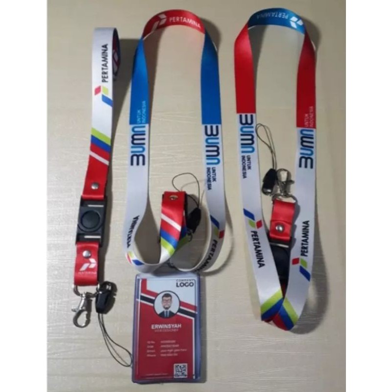 [READY STOK] Tali id card PERTAMINA BUMN satuan lanyard printing