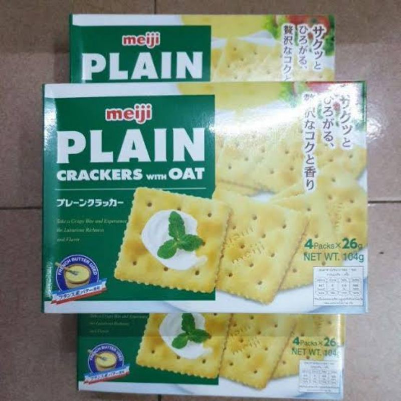 

biskuit meiji plain crackers oat 104gr