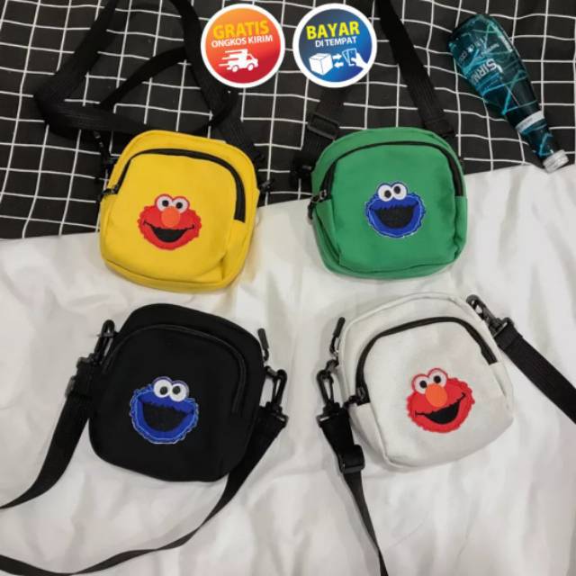 [LOKAL] FF - D1258 Mini elmo tas selempang sling bag mini Double Mini Elmo Morymony