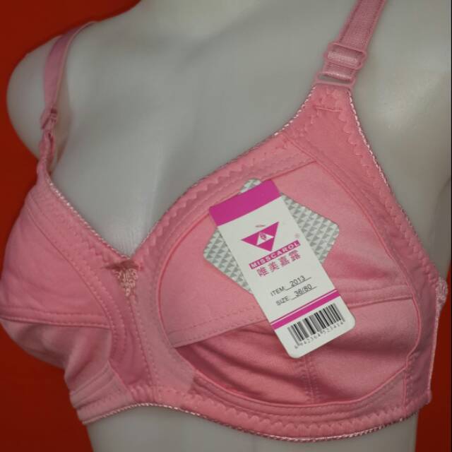 Bh tanpa busa dan kawat dengan bahan spandex /cantel 3/cupB/size 34s/d 42