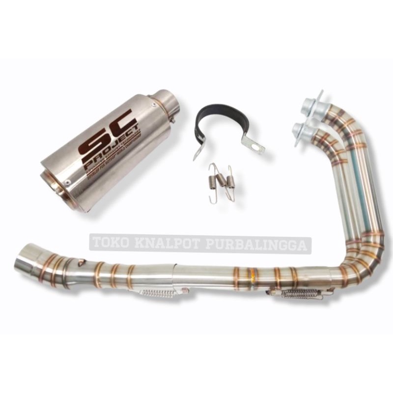 knalpot racing SC project full system underbelly kolong Ninja 250r fi new old karbu Z250 r25 mt25 cb