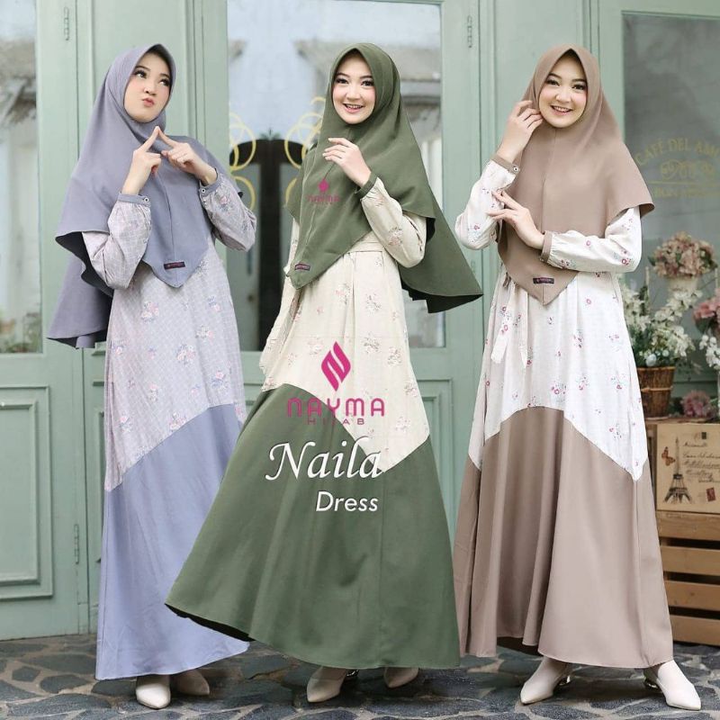 ❤ZYN❤GAMIS NAILA ORI BY NAYMA HIJAB GAMIS RAYON
