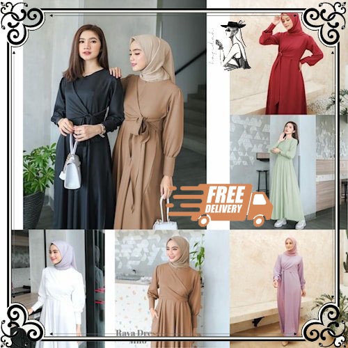fashion wanita muslim/gamis wanita/pakaian muslim wanita RAYYAN DRESS noni