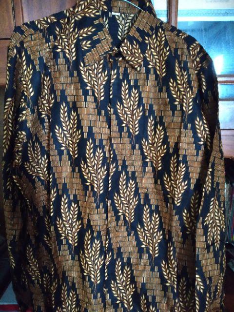 Kemeja Batik Pria Sogan Padi Mlxl