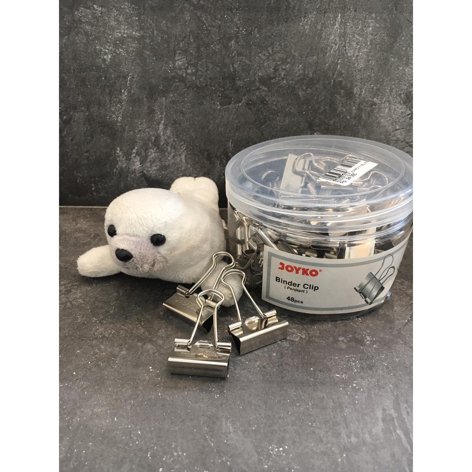 

Binder Clip / Klip Penjepit Kertas JOYKO 111SL 1 Drum 48 Pcs