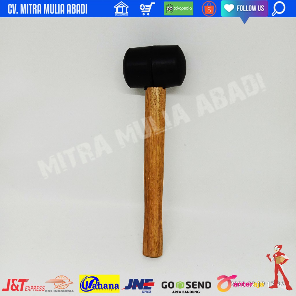 Palu Karet 8 Oz  PALU KERAMIK GAGANG KAYU