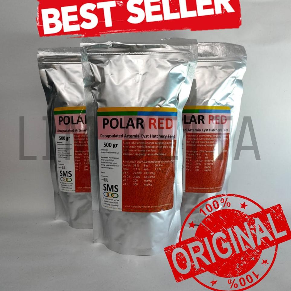 フ Polar Red 500gr / Artemia Shell Free Polar Red / Artemia Polar red ゎ