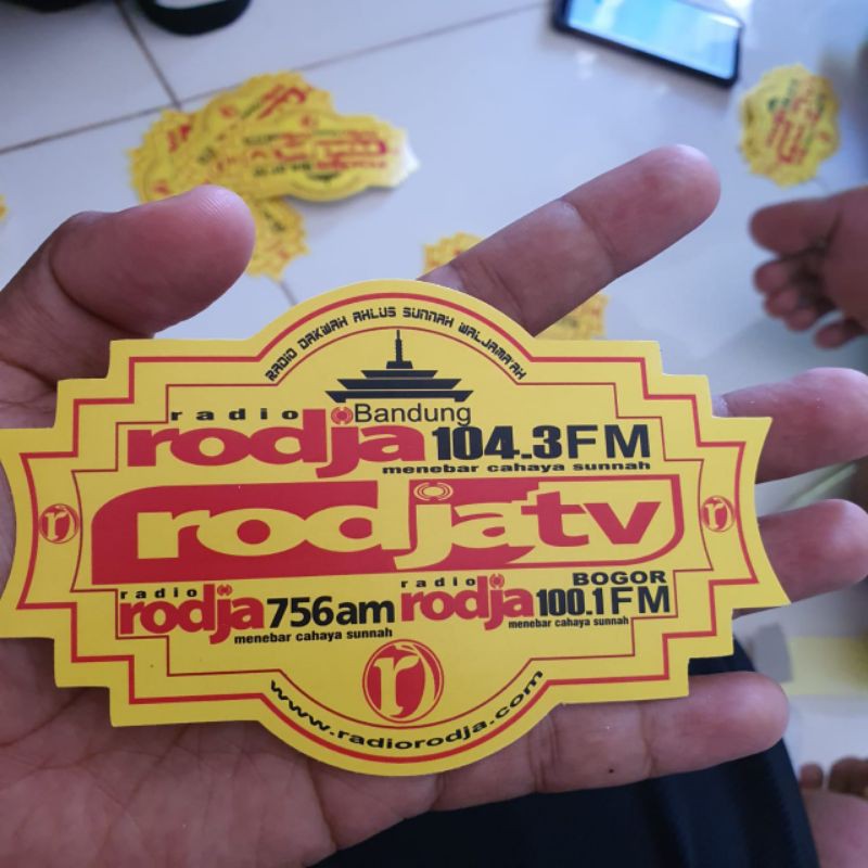 

sticker rodja plastik vinyl kuning