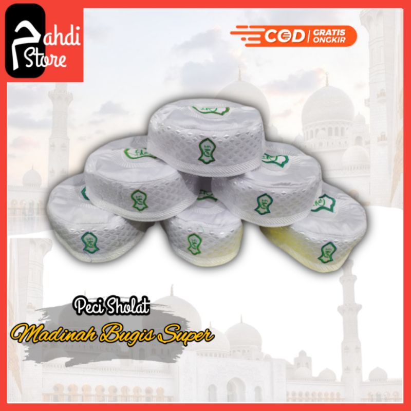 Peci Kopiah Madinah Bugis Super Dapak Terompah Hijau cerah oleh-oleh haji murah dan keren banget