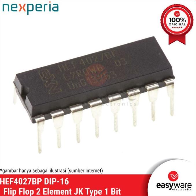HEF4027BP DIP-16 NXP ORIGINAL HEF 4027 BP DIP 16 IC FLIP FLOP easywa53 Kualitas Baik