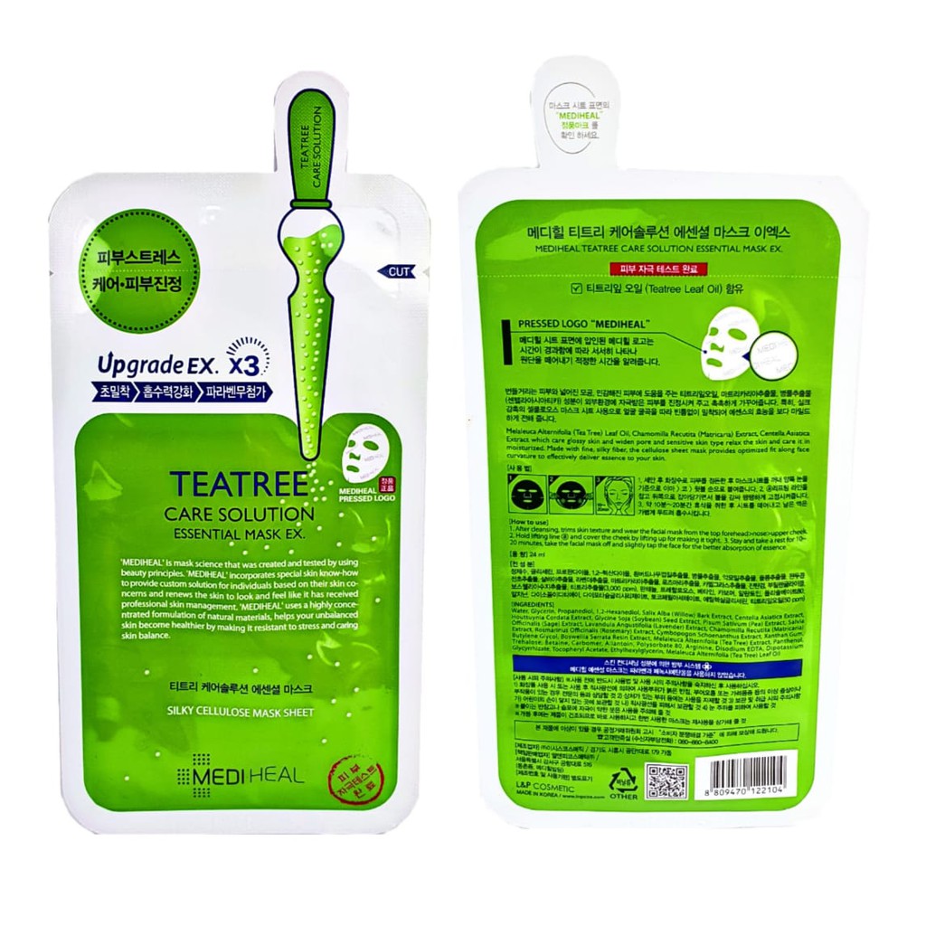 Masker Wajah MEDIHEAL Teatree Care Solution EX For Sensitive Skin ORI KOREA