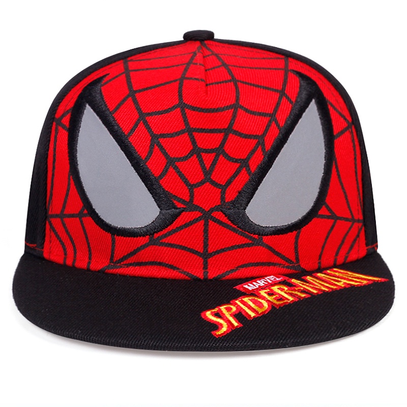 Topi Baseball Motif Bordir Kartun Spiderman Bahan Katun Gaya Hip Hop Untuk Anak