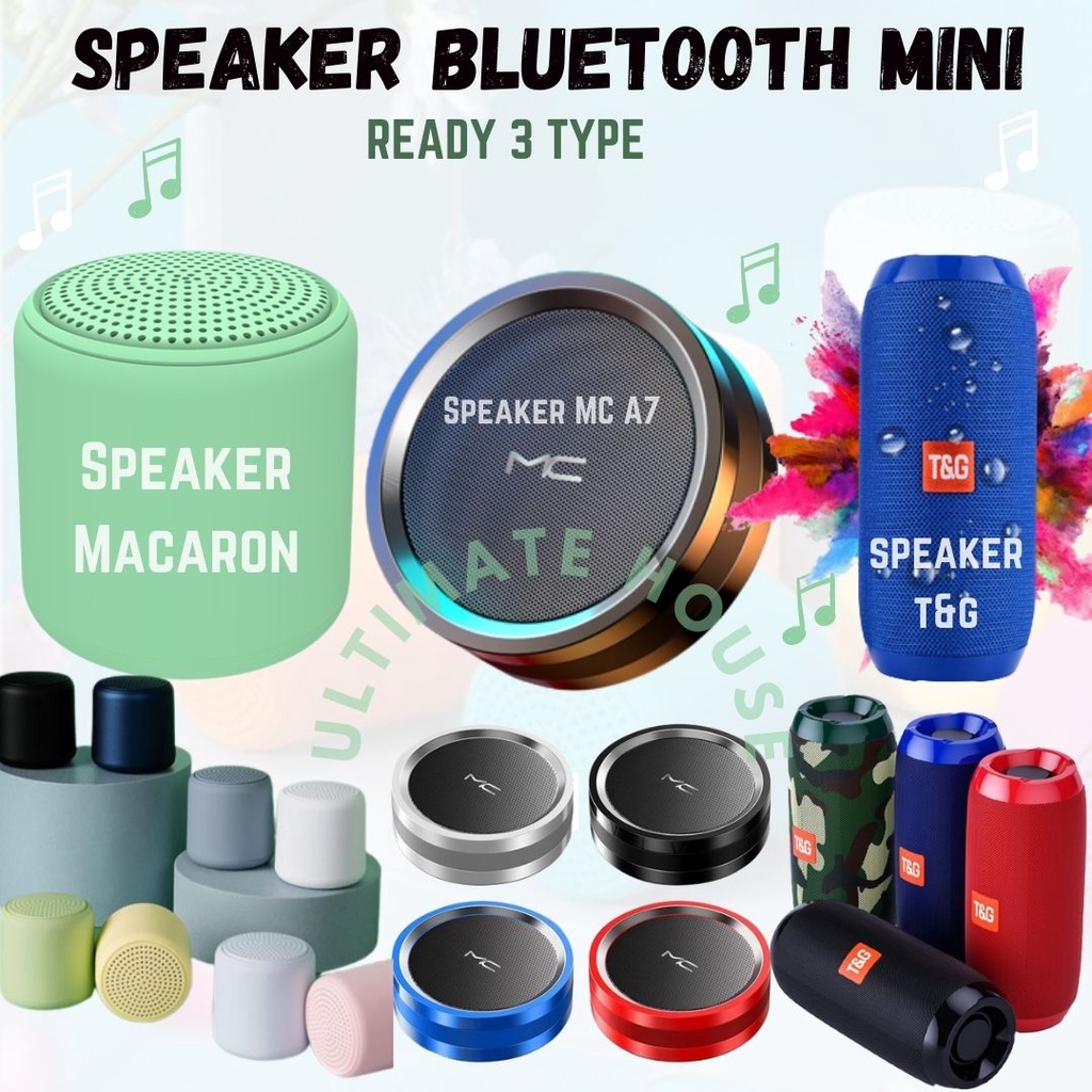 Speaker Bluetooth Macaron Portable Wireless Musik Box mini Mc A7 Music Bass Audio