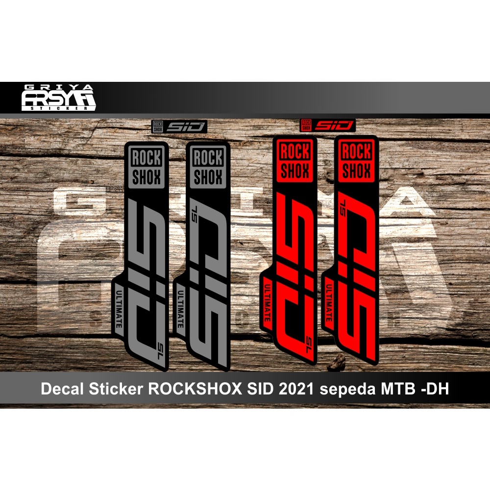Decal Sticker Sepeda Shox 2021 ROCKSHOX SID SL Fork Sticker sepeda MTB DH