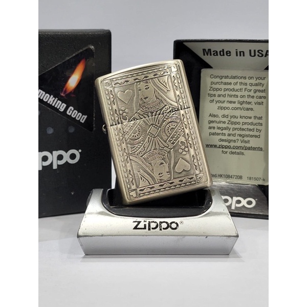 Original Zippo Queen Silver 2 Sides