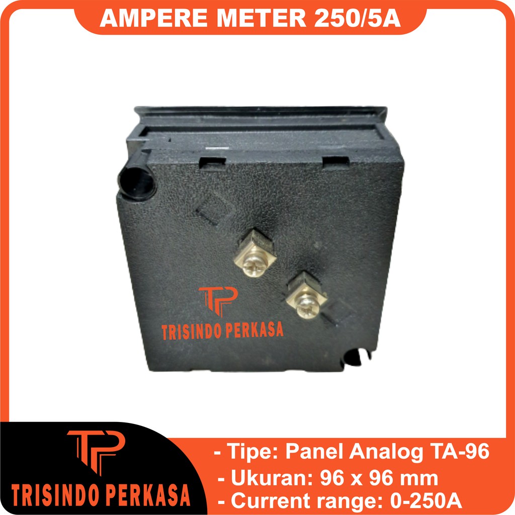 Ampere Meter Panel Analog TA-96 0-250A 96x96 Jarum