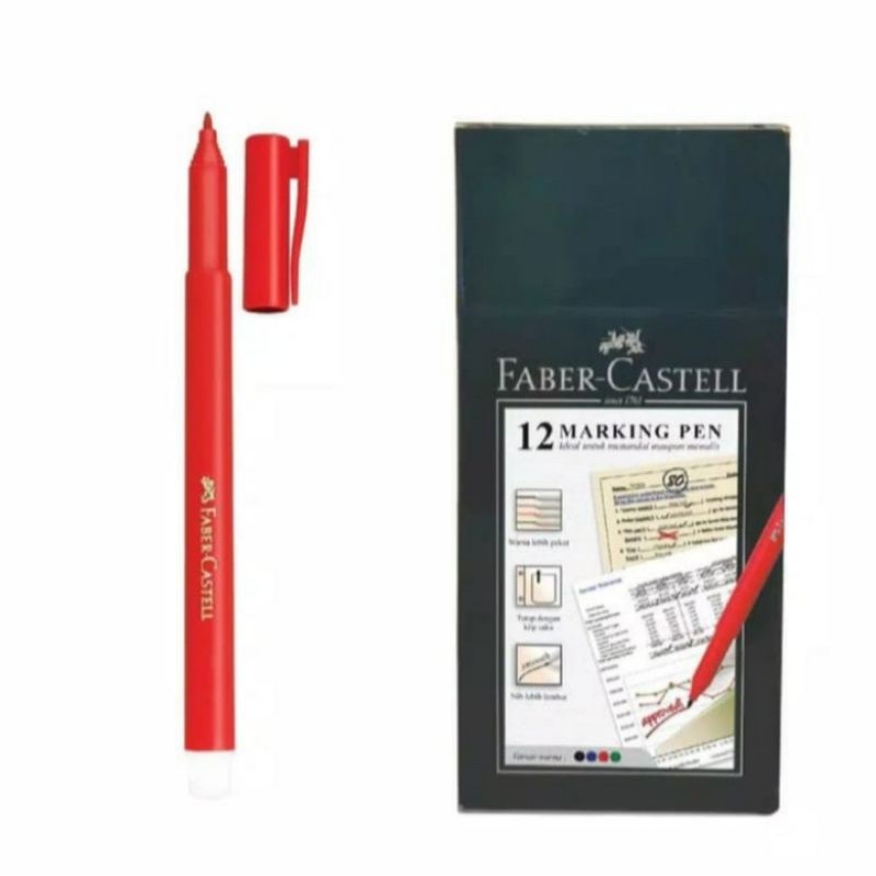 

Spidol kecil warna merah Faber-Castell / Marking pen Faber Castell